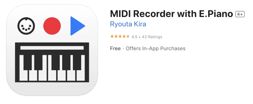 MIDI Recorder app for iphone/ipad