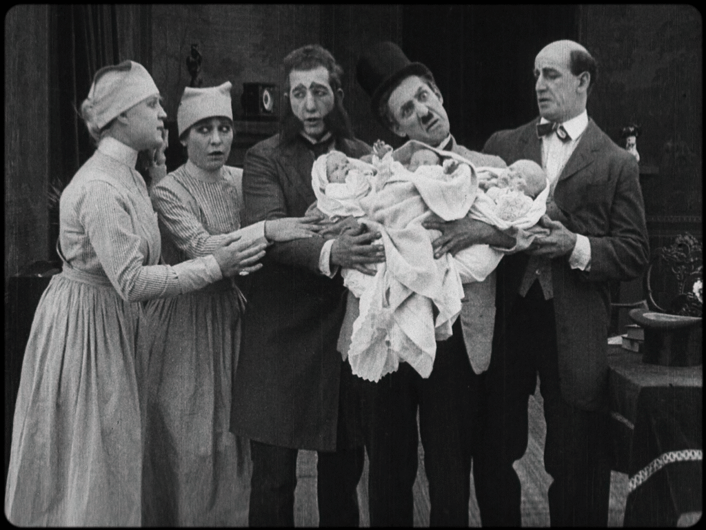 Billie Ritchie in the silent comedy short "Father Was a Loafer" (1915) directed by Henry Lehrman for L-Ko