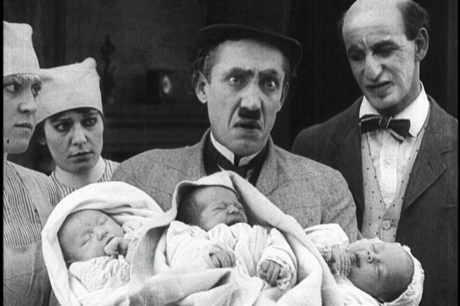 Billie Ritchie in the silent comedy short "Father Was a Loafer" (1915) directed by Henry Lehrman for L-Ko